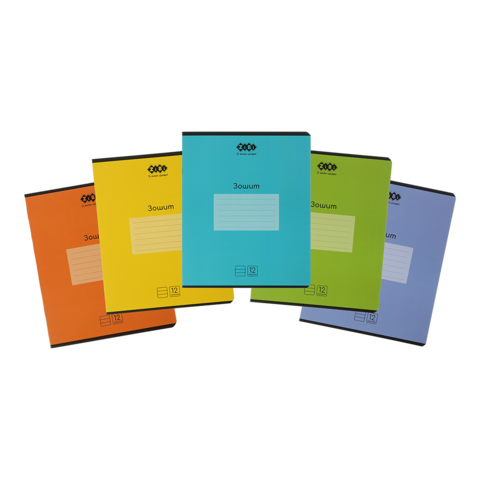 Зошит учнівський шкільний MONOCHROME, 12арк., лінія, асорті